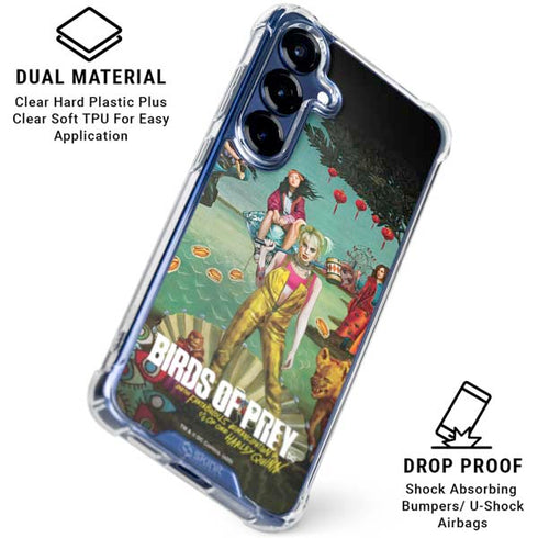 DC Comics Harley Quinn Birds of Prey Variant Movie Poster Galaxy S25 Plus Clear Case
