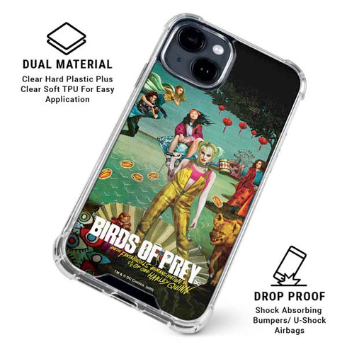 DC Comics Harley Quinn Birds of Prey Variant Movie Poster iPhone 15 Clear Case