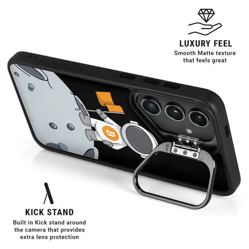 Bitcoin Astronaut Galaxy S24 FE Kickstand Case