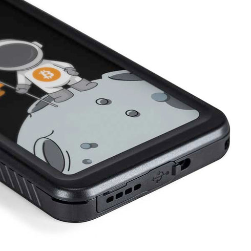 Bitcoin Astronaut Galaxy S24 Plus Waterproof Case