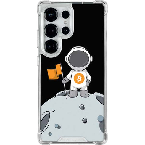 Bitcoin Astronaut Galaxy S25 Ultra Clear Case