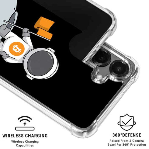 Bitcoin Astronaut Galaxy S26 Clear Case