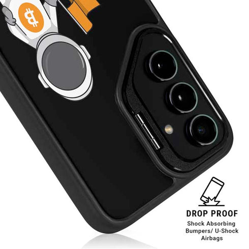 Bitcoin Astronaut Galaxy S26 Kickstand Case