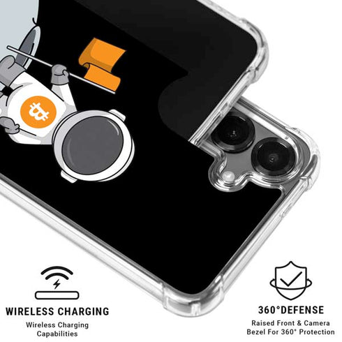 Bitcoin Astronaut Galaxy S26 Plus Clear Case