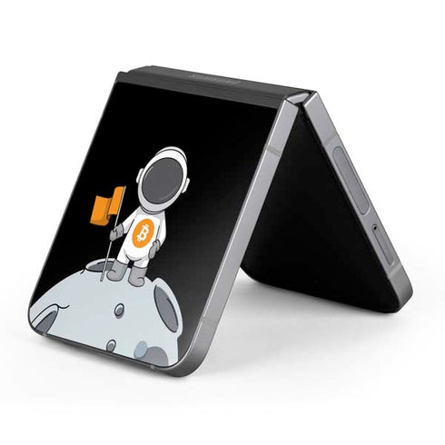 Bitcoin Astronaut Galaxy Z Flip6 Skin