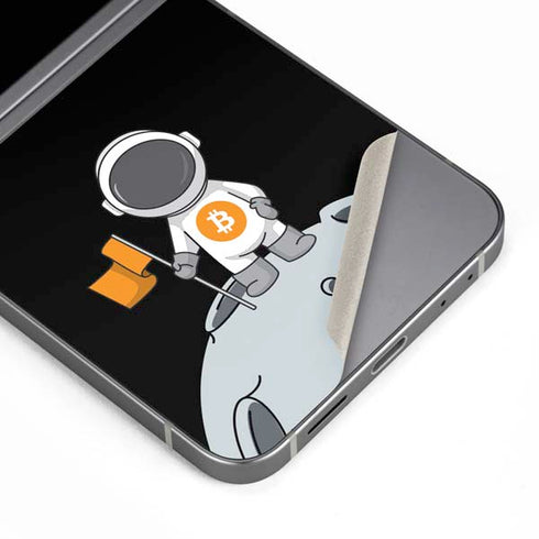 Bitcoin Astronaut Galaxy Z Flip6 Skin