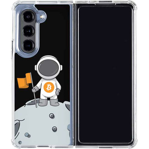 Bitcoin Astronaut Galaxy Z Fold5 5G Clear Case