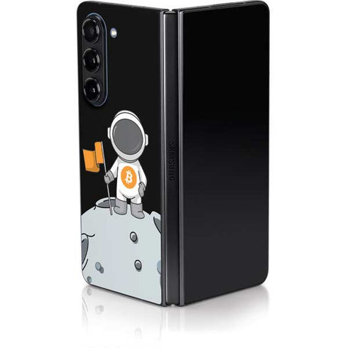 Bitcoin Astronaut Galaxy Z Fold5 5G Skin