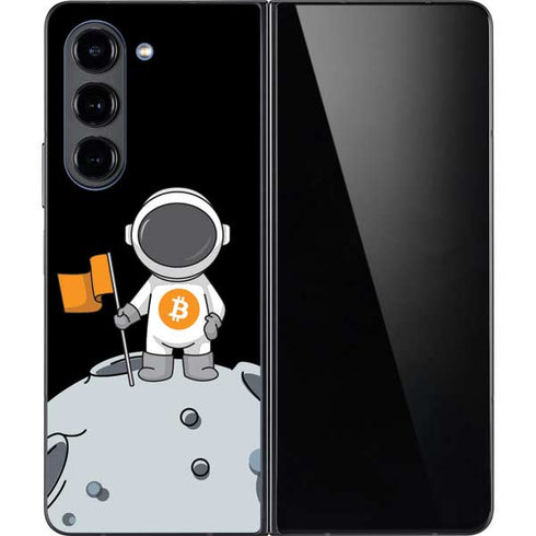 Bitcoin Astronaut Galaxy Z Fold5 5G Skin