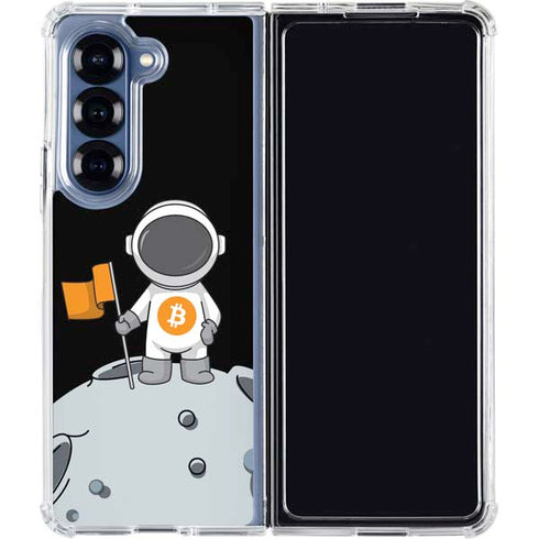 Bitcoin Astronaut Galaxy Z Fold6 Clear Case