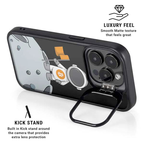 Bitcoin Astronaut iPhone 13 Pro Max Kickstand Case