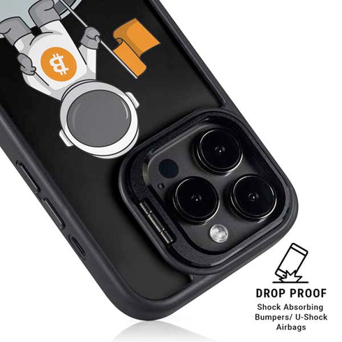 Bitcoin Astronaut iPhone 14 Pro Kickstand Case