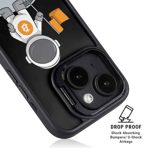Bitcoin Astronaut iPhone 15 Kickstand Case