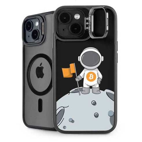 Bitcoin Astronaut iPhone 15 Plus Kickstand Case