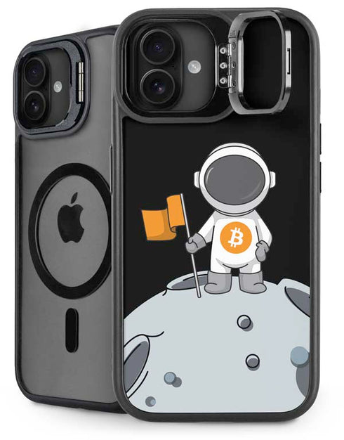 Bitcoin Astronaut iPhone 16 Plus Kickstand Case