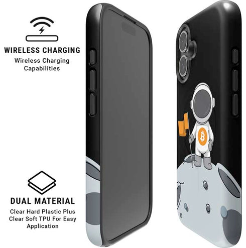 Bitcoin Astronaut iPhone 16 Plus Magsafe Impact Case