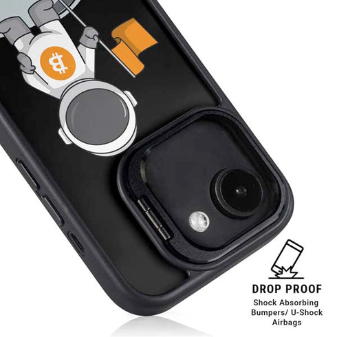 Bitcoin Astronaut iPhone 16e Kickstand Case