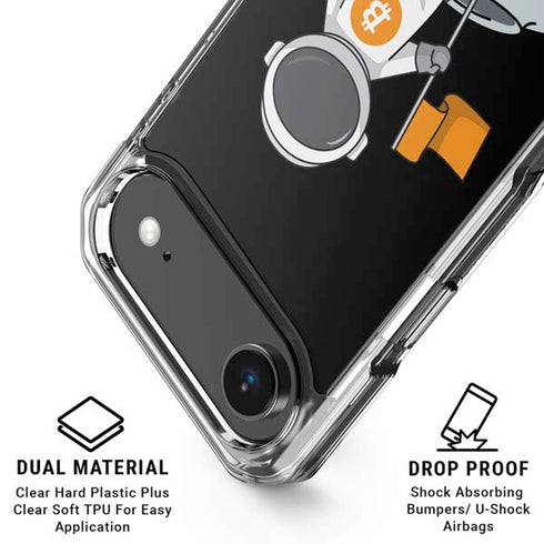 Bitcoin Astronaut iPhone 17 Air Clear Case