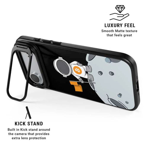 Bitcoin Astronaut iPhone 17 Air Kickstand Case