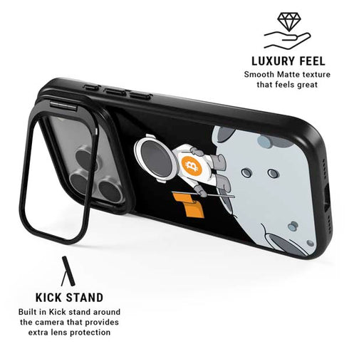 Bitcoin Astronaut iPhone 17 Pro Max Kickstand Case