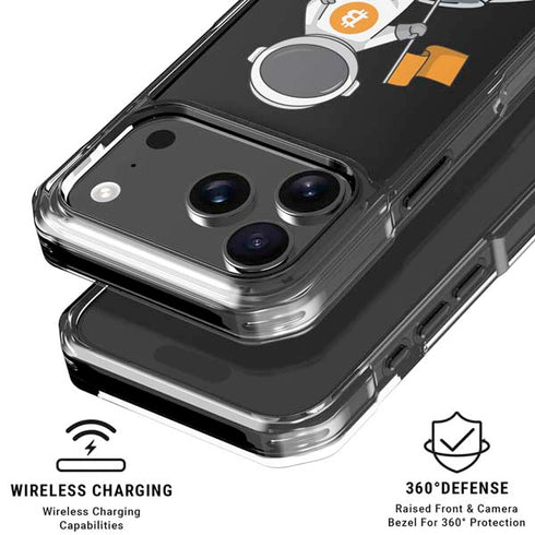 Bitcoin Astronaut iPhone 18 Pro Clear Case