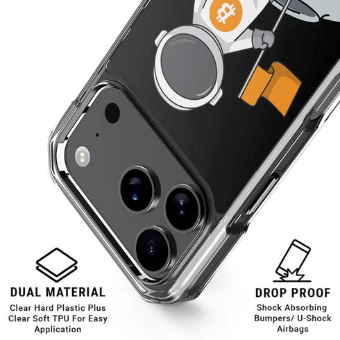 Bitcoin Astronaut iPhone 18 Pro Clear Case