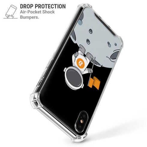 Bitcoin Astronaut iPhone X/XS Clear Case