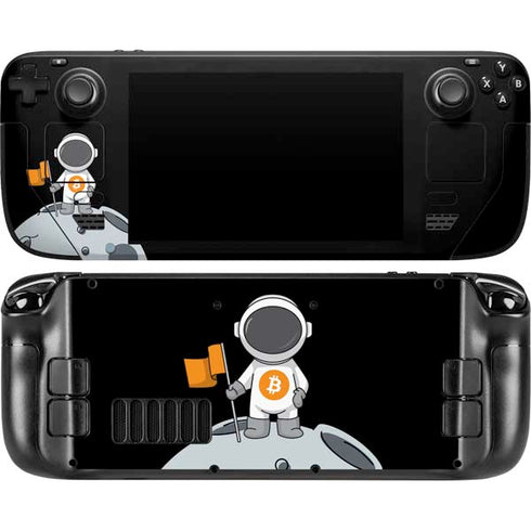 Bitcoin Astronaut Steam Deck Handheld Gaming Computer Skin