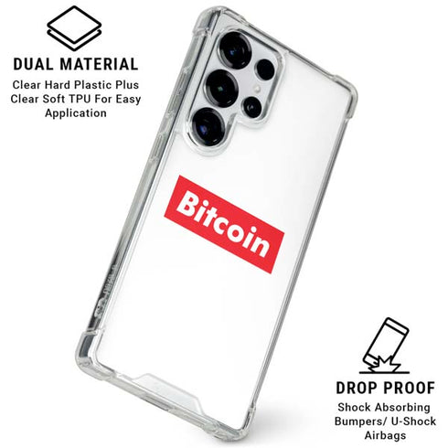 Bitcoin Crypto Galaxy S25 Ultra Clear Case