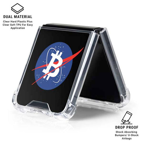 Bitcoin Logo Galaxy Z Flip6 Clear Case