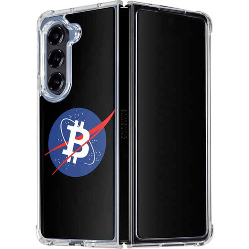 Bitcoin Logo Galaxy Z Fold5 5G Clear Case