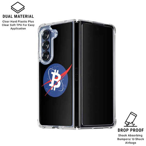 Bitcoin Logo Galaxy Z Fold6 Clear Case