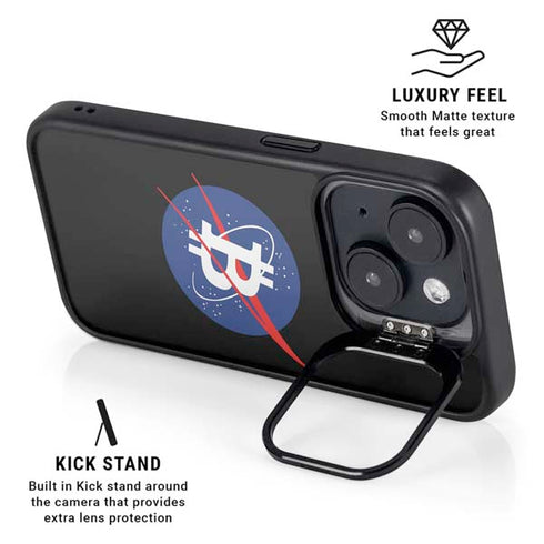 Bitcoin Logo iPhone 15 Kickstand Case