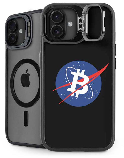 Bitcoin Logo iPhone 16 Plus Kickstand Case
