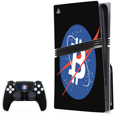 Bitcoin Logo PS5 Pro Disk Bundle Skin
