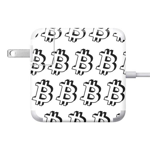 Bitcoin Pattern 85W Power Adapter (15 and 17 inch MacBook Pro Charger) Skin