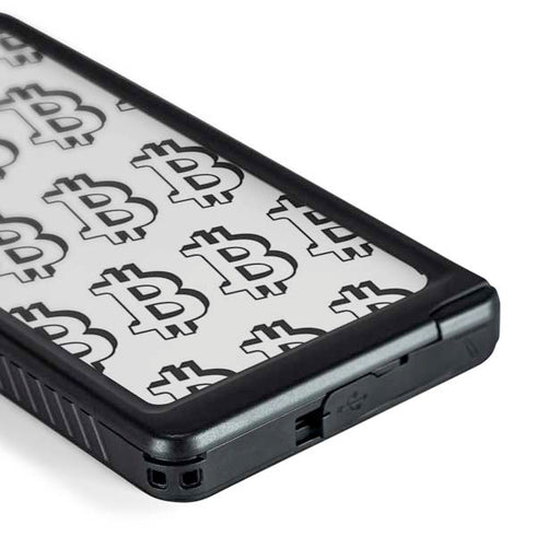 Bitcoin Pattern Galaxy S24 Ultra Waterproof Case