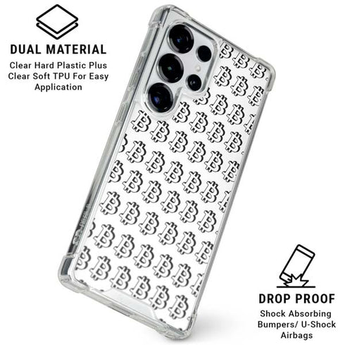 Bitcoin Pattern Galaxy S26 Ultra Clear Case