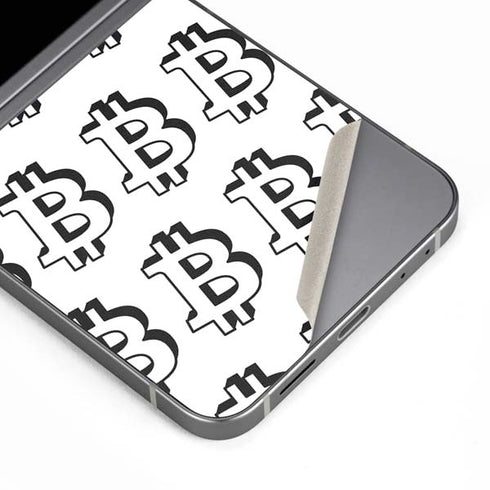 Bitcoin Pattern Galaxy Z Flip6 Skin