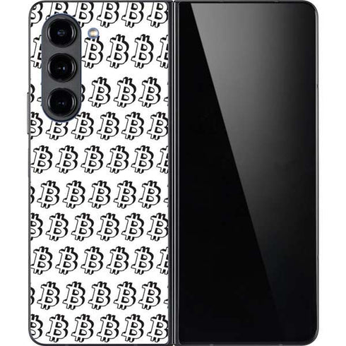 Bitcoin Pattern Galaxy Z Fold5 5G Skin