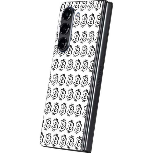 Bitcoin Pattern Galaxy Z Fold5 5G Skin