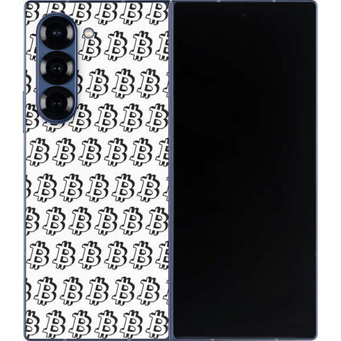 Bitcoin Pattern Galaxy Z Fold6 Skin