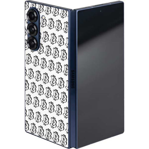 Bitcoin Pattern Galaxy Z Fold6 Skin