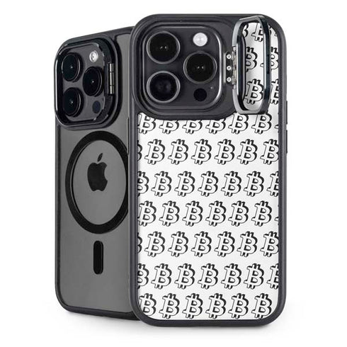 Bitcoin Pattern iPhone 14 Pro Kickstand Case