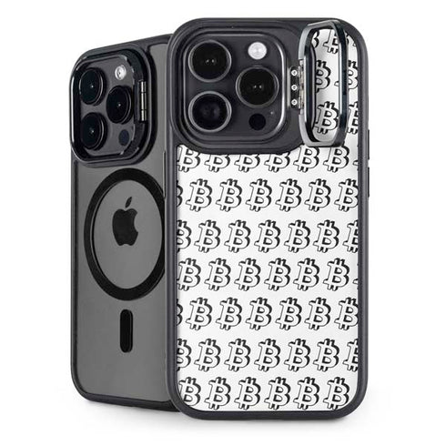 Bitcoin Pattern iPhone 14 Pro Max Kickstand Case