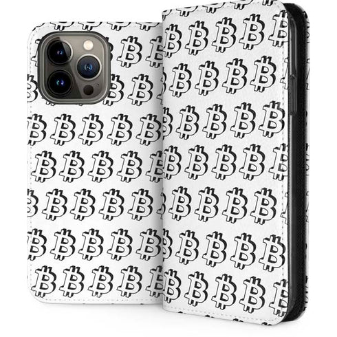 Bitcoin Pattern iPhone 15 Pro Max Folio Case