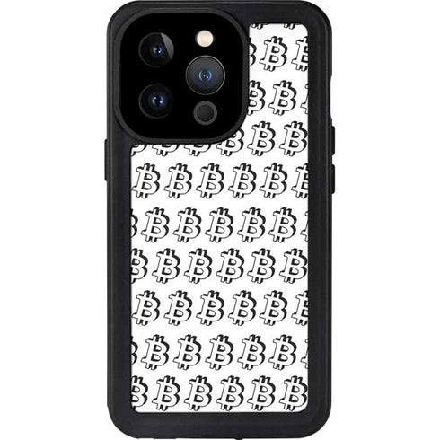 Bitcoin Pattern iPhone 15 Pro Waterproof Case