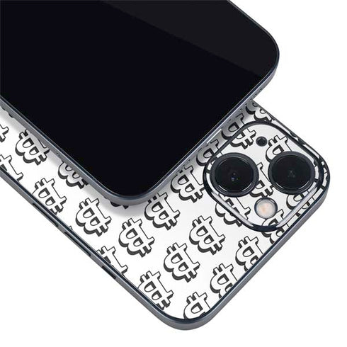 Bitcoin Pattern iPhone 15 Skin