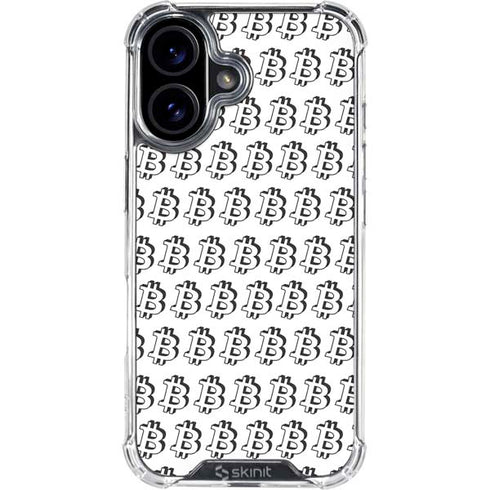 Bitcoin Pattern iPhone 16 Clear Case
