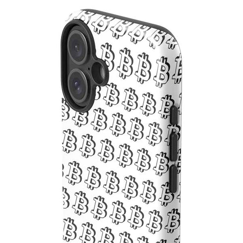 Bitcoin Pattern iPhone 16 Plus Impact Case